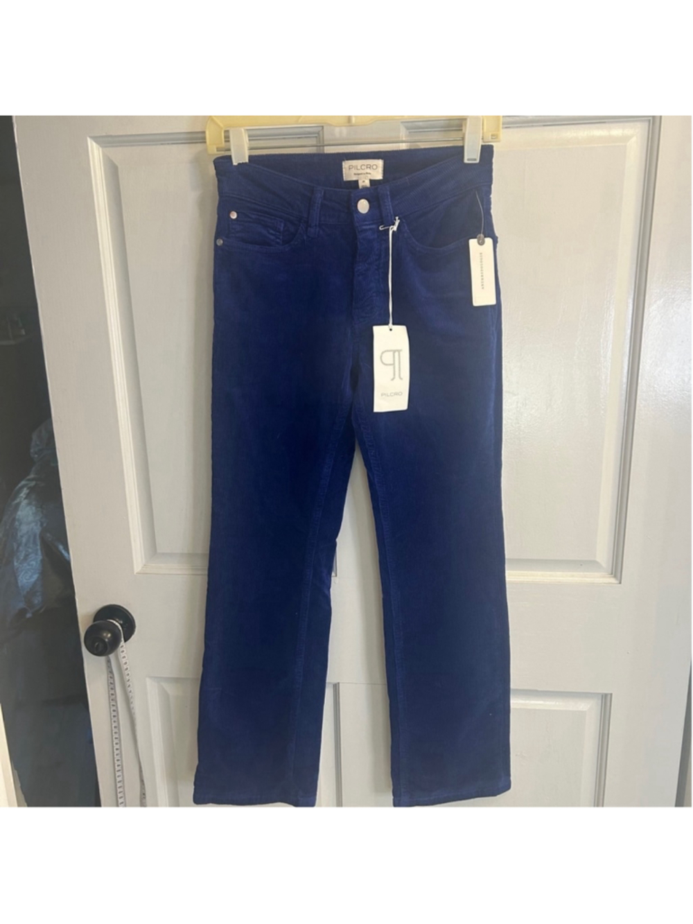 Women's Anthropologie Blue Corduroy Pants Size 25